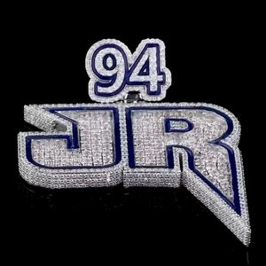 Collar con colgante de nombre con incrustaciones de moissanita incolora de corte redondo en plata 925, joyería hip hop personalizada a precio de mayorista. - Product Image 1