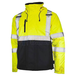 Lightweight Fluorescent Quilted Reversible Eco-Friendly Winter Safety <b>Jackets</b> with Zip Front Multiple Pockets for Daily <b>Work</b> Use - Product Image 4