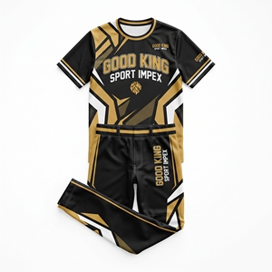 Ensemble de survêtement personnalisé pour hommes : T-shirt de performance et pantalon de jogging – Kit sportif personnalisé – Fabricant OEM en gros Alibaba - Product Image 4