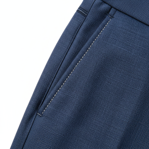 Pantalon formel bleu marine PRO ENTERPRISES pour homme, coupe droite, en polyester épais, infroissable, antistatique, haute élasticité - Product Image 2