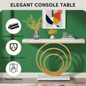 Consolle Dorata per Ingresso, Elegante Pezzo d'Arredamento - Product Image 5