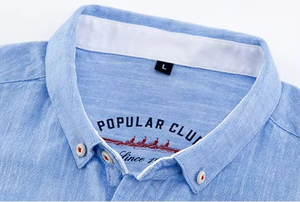 Chemise pour homme grande taille, couleur unie, manches longues, en lin et coton, chemise d'été confortable, décontractée, respirante et fraîche pour homme - Product Image 4