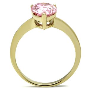 Anello Raffinato TK1508-AAA con Zirconia Cubica di Grado AAA, in Acciaio Inossidabile Placcato Oro IP, Colore Rosa Premium - Product Image 3