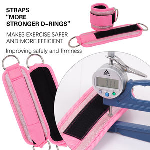 Sangle de cheville rembourrée avec anneau en D pour machine à câble, accessoire d'entraînement de fitness réglable en néoprène pour exercices des jambes en salle de sport - Product Image 3