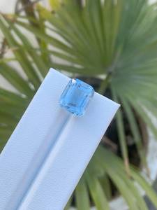 Aguamarina Natural Santa María Brasileña, Corte Cojín, Gema Azul Intenso, Piedra Suelta para Joyería Fina - Product Image 3