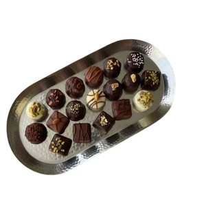Attractive Design Table Decorative Chocolate Serving Tray Finest Quality <b>Large</b> Silver Metal Chocolate Tray Dessert Display - Product Image 6