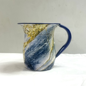 Taza de lavado ritual judía pulida de acero inoxidable con doble asa, para lavarse las manos, vajilla judía para antes y después de las comidas - Product Image 1