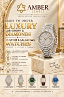 Montre à quartz de luxe pour femme AMBER JEWELS, cadran multicolore incrusté de diamants, affichage analogique, fermoir à boucle, 46 mm, vintage