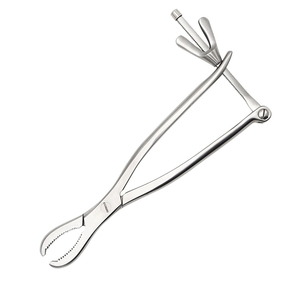 Pinza de sujeción de huesos de acero metálico avanzada y ajustable con fijación roscada, acabado Dall, instrumento de 10 pulgadas - Product Image 5