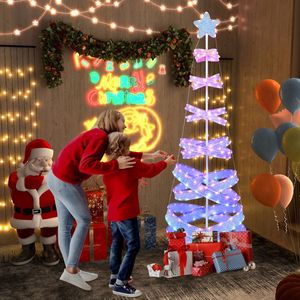 Albero di Natale a spirale a LED da esterno, 2,1 m, in PVC artificiale, per feste di Natale e Capodanno - Product Image 3