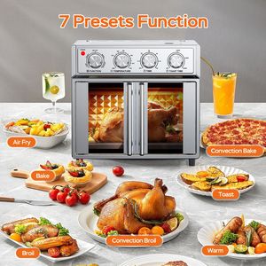 PlumChef Four à convection multifonctionnel à porte française 29,5 QT 1700W, four grille-pain extra large 6 tranches - Product Image 3