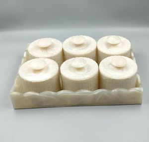 ภาชนะเรซิ่นสั่งทำพิเศษพร้อมฝาปิด สำหรับใส่เทียน เครื่องเทศ เครื่องสำอาง ขนม ของตกแต่งเครื่องประดับ และของตกแต่งโต๊ะ - Product Image 2