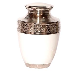 Urna Funeraria de Latón Pulido Grabado en Verde para Cenizas de Adultos, Estilo Americano/Europeo - Product Image 2