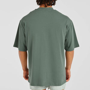 เสื้อยืดฮิปฮอปทรงหลวม คอตตอน 100% หนัก 200GSM รุ่นใหม่ล่าสุด สำหรับผู้ชาย พิมพ์โลโก้ได้ตามต้องการ ระบายอากาศได้ดี - Product Image 3