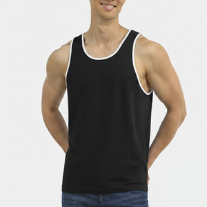 Camisetas sin Mangas para Hombre al por Mayor, de Alta Calidad, con Logotipo Personalizado, Color Sólido, Tallas Grandes, Transpirables, para Gimnasio y Entrenamiento - Product Image 1