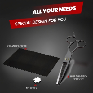 Ciseaux à cheveux de qualité supérieure, ciseaux texturisants professionnels, acier inoxydable, outil de coupe de cheveux pour salon de coiffure, boîte cadeau - Product Image 6