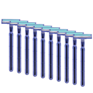 Juego Profesional de 10 Maquinillas de Afeitar Desechables de Alta Calidad para Cabeza y Barba, con Doble Cuchilla, para Piel Sensible, con Logotipo Personalizado y Barra de Afeitado - Product Image 1
