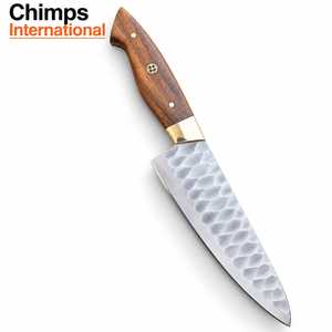 Cuchillo de Chef Profesional Hecho a Mano de Acero Inoxidable con Mango de Madera y Funda de Cuero |   Cuchillo Santoku |   Cuchillos de Chef |   Cuchillo para Deshuesar - Product Image 2