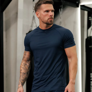 mens compression t shirt gym fitness athletic wear quick dry stretch fabric training workout <b>tshirt</b> supplier - Product Image 1