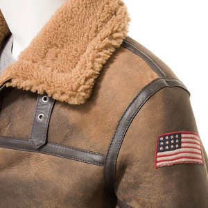 Chaqueta de Cuero Clásica para Hombre, Estilo Motero, de Piel de Oveja, Resistente al Viento y Transpirable, Chaqueta de Invierno a la Moda - Product Image 3