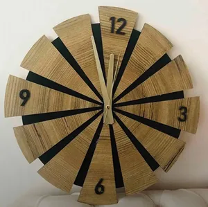 Luxury Wooden <b>Clock</b> Handmade Natural Wooden Table <b>Clock</b> Decorative Interior Accent Piece By AALIYAN IMPEX - Product Image 3
