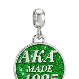  Bracelet pour femme fabriqué en 1995, élégant, couleur vert et argent, bijou à breloques, accessoire de mode pour poignet, inspiré des sororités, qualité supérieure - Product Image 5