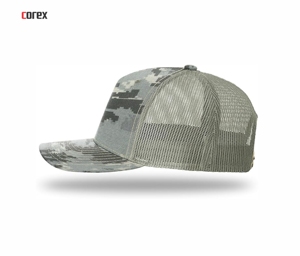 Casquette Trucker en Maille Camouflage Personnalisée 5 Panneaux Réglable Respirante Imperméable pour Adultes Printemps Hiver Pêche - Product Image 4
