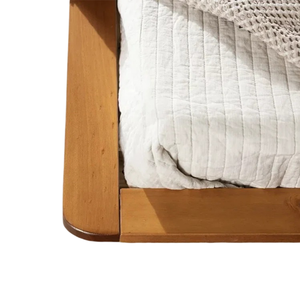 Modern Solid <b>Wood</b> <b>Platform</b> <b>Bed</b> with Spindle Headboard and Tapered Legs Soft Bedroom Hotel Villa Furniture Wholesale - Product Image 6