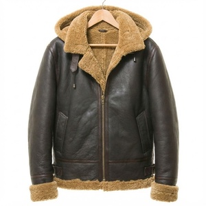 Veste en cuir de mouton véritable ou synthétique sur mesure pour homme, style aviateur, pilote, hiver, bombardier, fabriquée par un fabricant OEM - Product Image 1