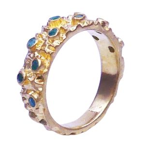 Wedding Wear 925 Sterling <b>Silver</b> Gold Plated Jewelry <b>Emerald</b> Gemstone Women Wear Classic Couple <b>Ring</b> - Product Image 1