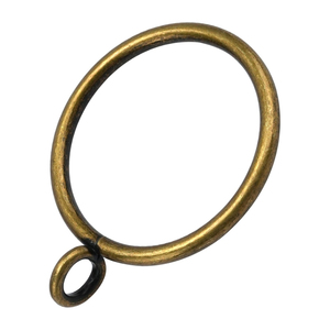 Classic Brass <b>Curtain</b> Rings <b>With</b> Eyelets Premium Vintage Bronze Metal Drapery Hardware Loops For Luxury Window Treatments - Product Image 1