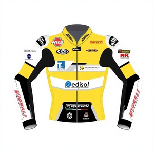 Lorenzo Baldassarri WSBK MotoCP Cowhide/Kangaroo Leather Track Riding/Racing Made To Measure Hump <b>Mens</b> <b>Biker</b> <b>Jacket</b>/Chaqueta CE - Product Image 1