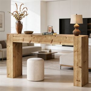 Consolle in Legno Massello per Divano, Ingresso o Sala Principale - Product Image 4
