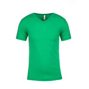 T-shirt pour homme à col en V, disponible en toutes les couleurs, 60% coton, 40% polyester, étiquette au col, t-shirts pour homme à col en V avec service OEM - Product Image 5