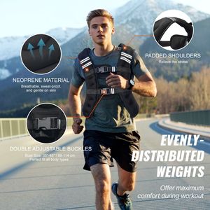 Gilet lesté réfléchissant de 12 lb, réglable, équipement de fitness corporel, entraînement pour hommes et femmes, pour la boxe - Product Image 5