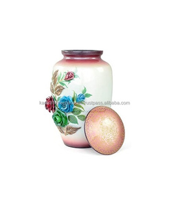 Urna Biodegradable Artesanal para Cenizas Humanas Flor en Relieve Suministros Funerarios - Product Image 1