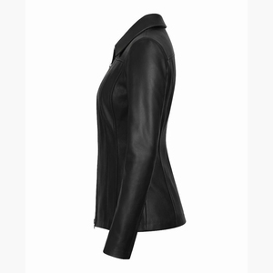 Chaqueta de cuero para mujer, ropa de abrigo de invierno, textura suave, estilo casual a la moda, chaqueta exterior de cuero genuino para mujer, ropa de invierno - Product Image 2