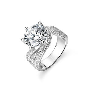 GRA Certified Brilliant Cut Moissanite Prong Setting Silver Plated 925 Sterling Silver Micro Insert Hiphop Graduation Gift <b>Ring</b> - Product Image 1