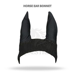 Cache-oreilles pour cheval personnalisé, voile anti-mouches équestre, protection des oreilles en maille et laine pour l'équitation, l'entraînement et la compétition - Product Image 2