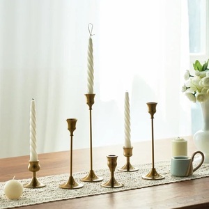 Heritage <b>Brass</b> Candle <b>Holder</b> for Home Display Dining Area Table Styling with Refined Craftsmanship and Elegant Appeal - Product Image 2