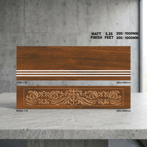 Carreaux de marche en céramique émaillée effet marbre Vistaar, finition mate antidérapante, 100x30, pour intérieur et extérieur, matériaux de construction - Product Image 2