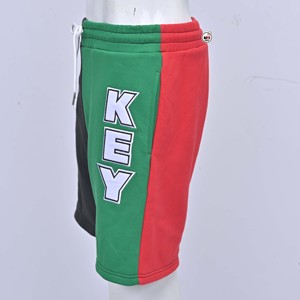 Pantalones Cortos Casuales para Hombre MRI GROUP, Cintura Media, con Cordón Ajustable, Verde y Negro, Logotipo con Letras en la Parte Delantera, 100% Algodón Felpa, Transpirables, de Secado Rápido - Product Image 3