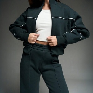 ผู้ผลิตชุดวอร์ม ราคาถูก ชุดออกกำลังกายแบบ unisex ผ้าโพลีเอสเตอร์/คอตตอน 100% รับสกรีนโลโก้ เสื้อฮู้ดผู้ชายผ้าฟลีซ - Product Image 3