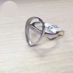 Solide 15x20MM 925 Sterling Silver Fine Jewelry Marquise Forme Poire Lunette Montage Coupe Collet Calibré Cabochon Poire Anneau - Product Image 2