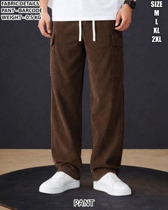 Pantalones Cargo Casuales Color Marrón para Hombre - Product Image 3