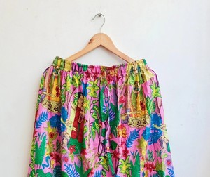 Jupe longue imprimée à la main de Jaipur pour femme, jupe bohème d'été - Product Image 2