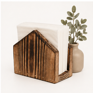 Handcrafted Eco-Friendly Durable Acacia Wood <b>Black</b> Epoxy Resin Rectangle Napkin Holder Modern Rustic River Design <b>Paper</b> Towel - Product Image 6