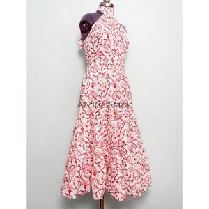 Vestido Midi de Algodón 100% para Mujer, Estampado Floral, Cuello Redondo, Línea A, Sin Mangas, Transpirable, Informal, para Verano - Product Image 3