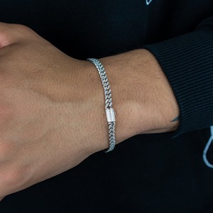 DVINS JEWELS CUB30 Indian VVS Lab Grown CVD Diamond <b>Cuban</b> <b>Bracelet</b> 14K Gold Plated Hip Hop for Engagement Gift for Certified - Product Image 1