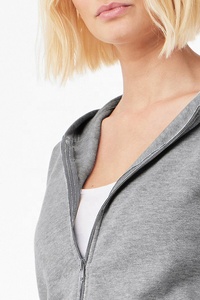 Bella Canvas Athletic Heather 7539, SUDADERA CON CREMALLERA COMPLETA PARA MUJER, Sudadera con capucha de lana de longitud media, sudadera con cremallera Harajuku para mujer - Product Image 5
